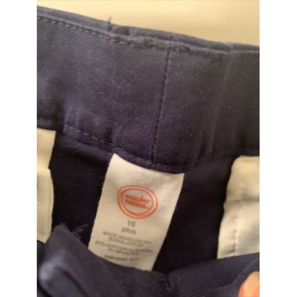 Wonder Nation Girls School Uniform Casual Pants Navy Blue Size 16 Plus - Picture 10 of 14